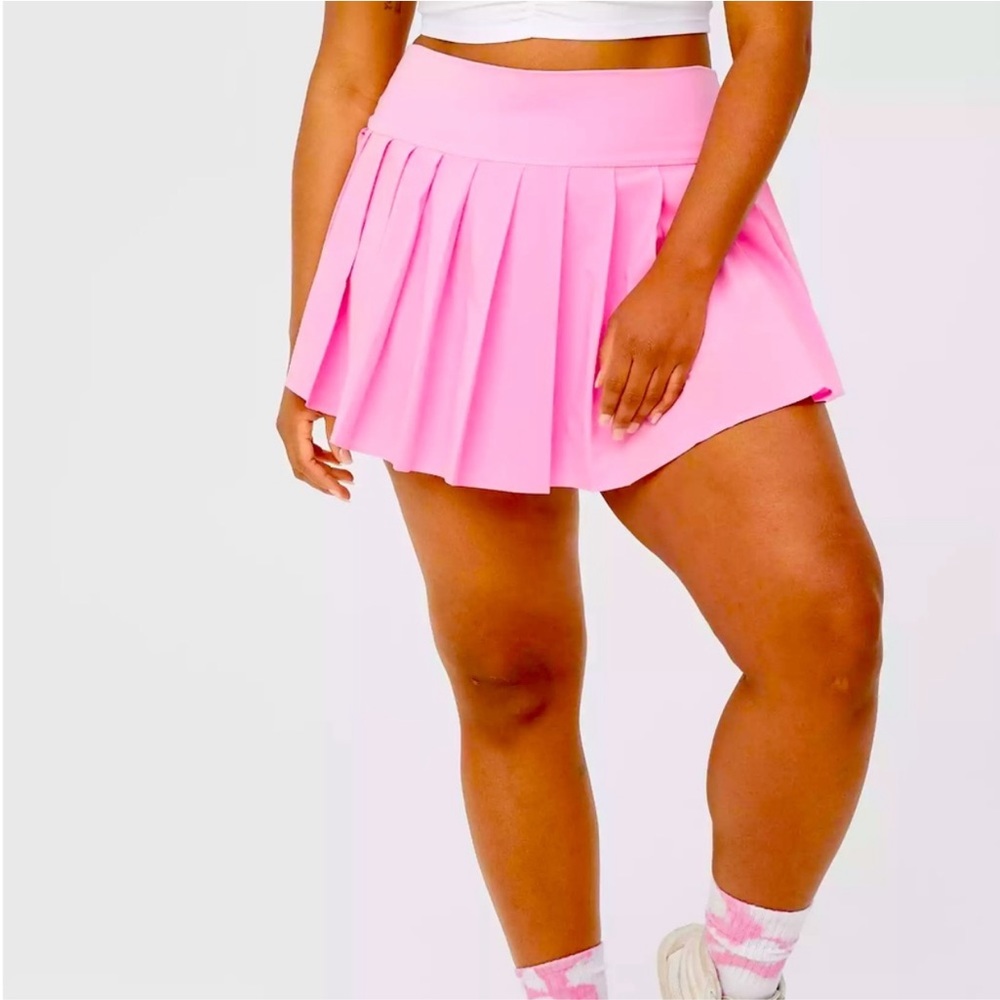 Aerie Offline Pink Pleated Skirt Skort